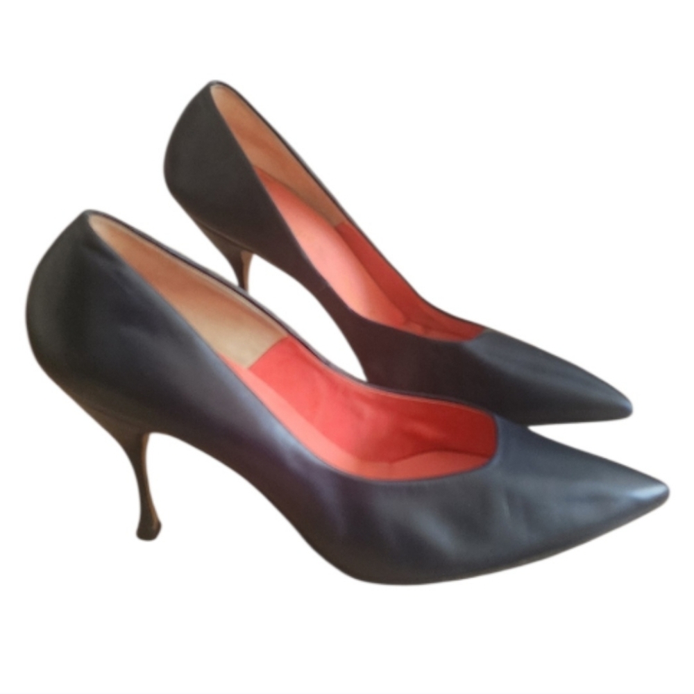 Vintage‎ Mister L By Mandel's Navy Blue  Pumps 9 M